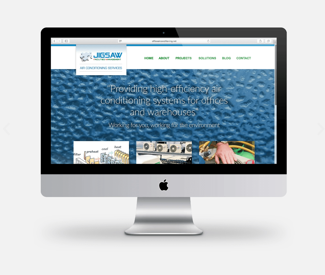 Air con landing page designed for Jigsaw FM by Wattage Media