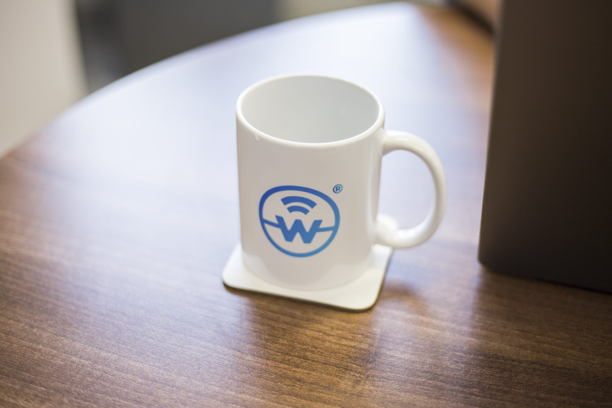 Wattage Media mug at office in Liverpool