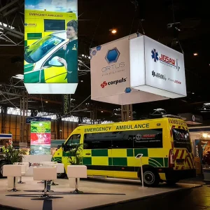 Emergency Services Show stand designed by Wattage Media